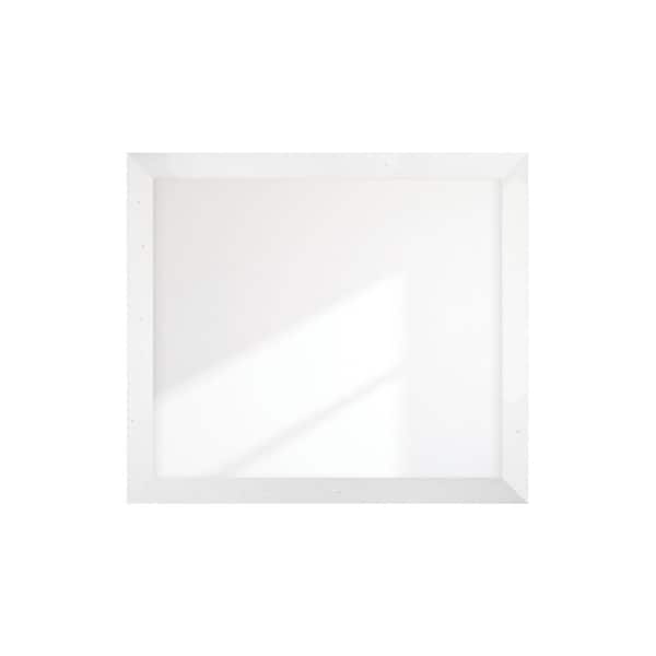 BrandtWorks Moonlit Bright Gray Wall Mirror 40 in. W x 46 in. H