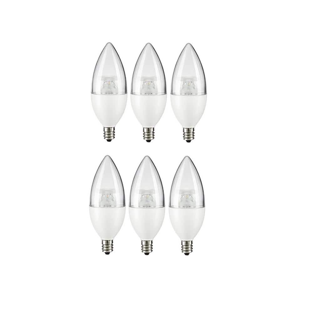 Sunlite 60-Watt Equivalent B12 Torpedo Tip E12 Candelabra Base ENERGY ...