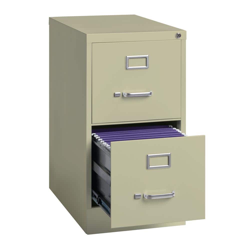 Putty 28" Vertical 2-Drawer Lockable File Cabinet