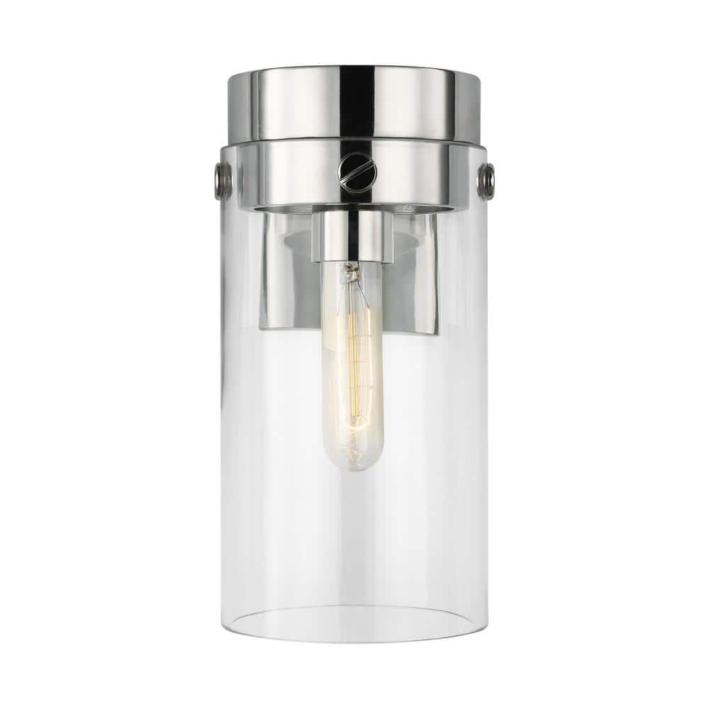 Garrett 5.375 in. 1-Light Polished Nickel Vanity Light Wall Sconce price history on PriceWatchPro