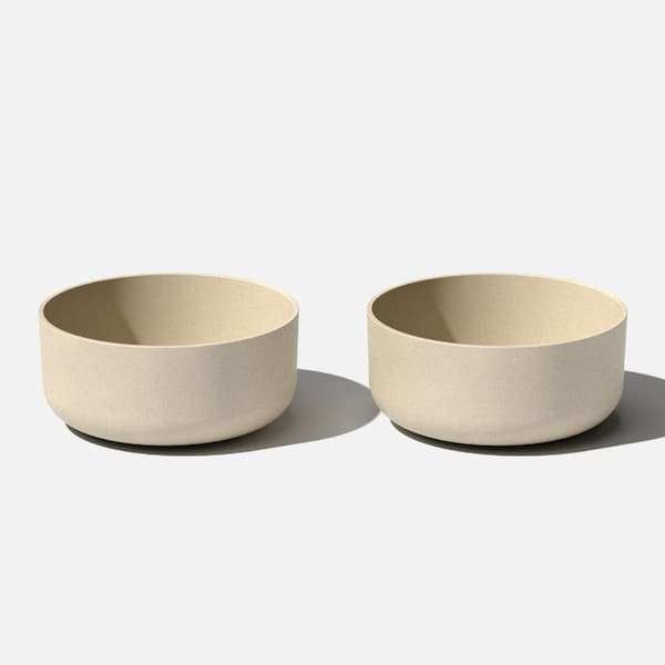 Veradek 14 in. Kona Bowl Round Black Plastic Planter (2-Pack)