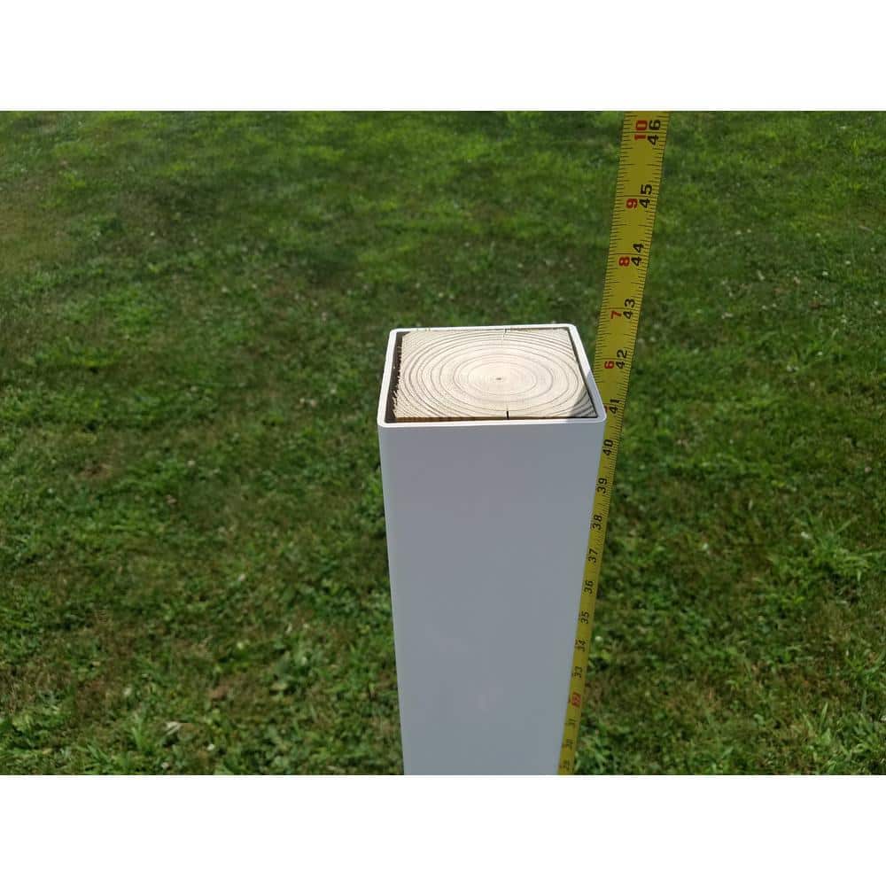 White Vinyl 42-Inch Mailbox Post Sleeve
