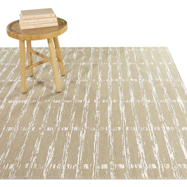 Weldon Tan 5 ft. x 7 ft. Stripe Area Rug