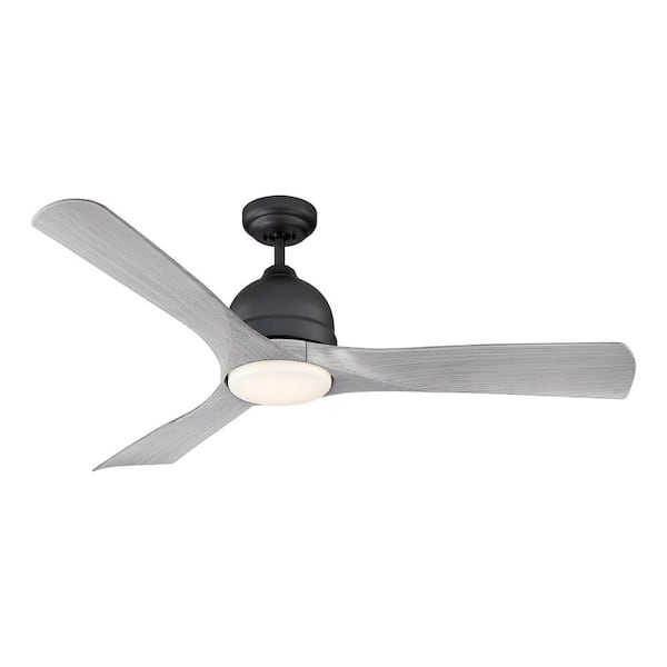 Black + Decker 52 3-Blade Ceiling Fan with Light Kit and Remote -  Mahogany/Natural Wood