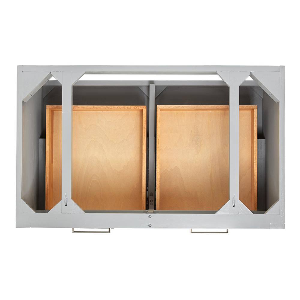 Grey and White Quartz Wall-Mounted Single Vanity Set