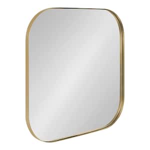 Rollo 24.00 in. H x 24.00 in. W Modern Square Gold Framed Accent Wall Mirror