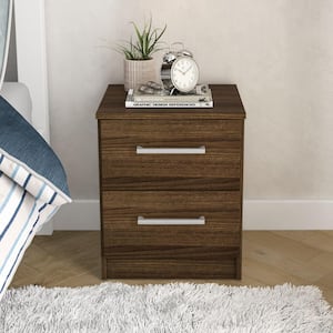 Juliette Walnut 2-Drawer Nightstand