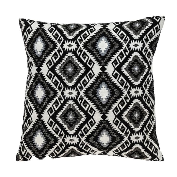 PARKLAND COLLECTION Habib 20 X 20 Transitional Black Throw Pillow