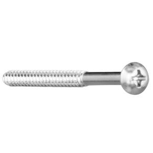 #10 x 3 in. Zinc Plated Phillips Round Head Wood Screw (2-Pack)