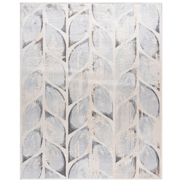 SAFAVIEH Atlas 8 ft. x 10 ft. Charcoal/Gray Geometric Area Rug