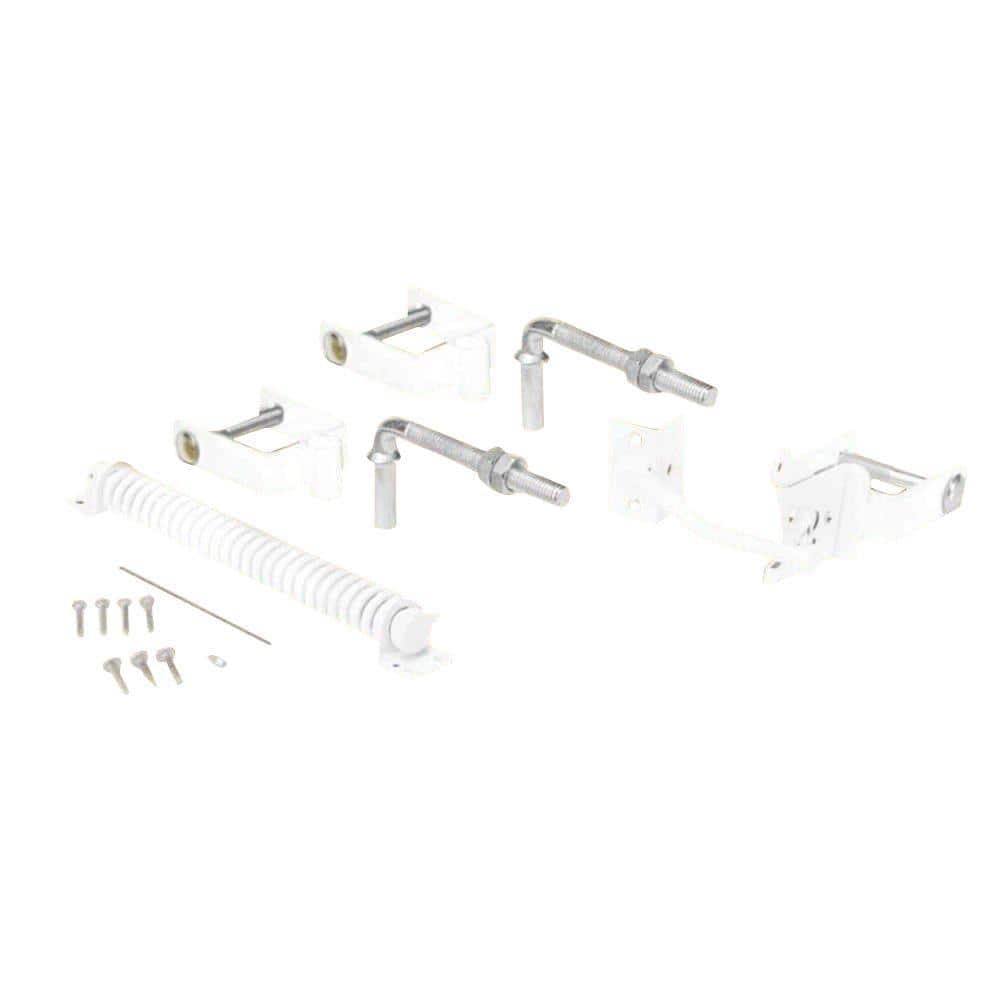 White Steel Deluxe Fence Gate Hardware Kit price history on PriceWatchPro