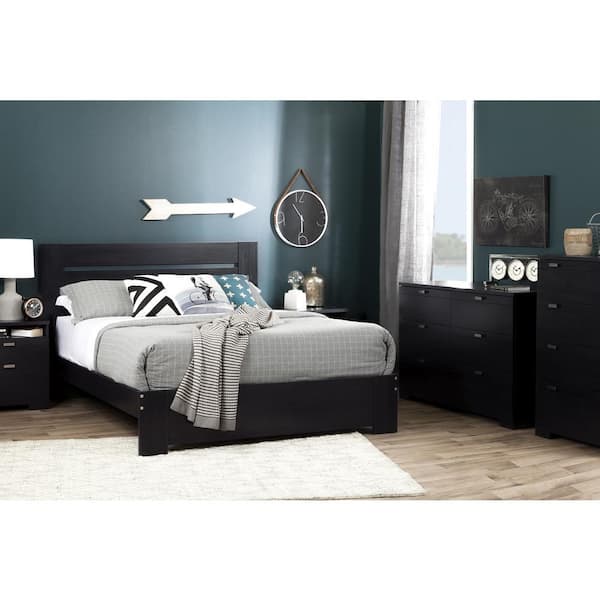 South Shore Reevo 6 Drawer Dresser in Black Onyx 