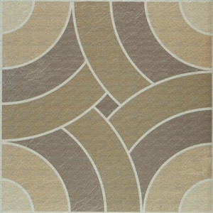 Retro 12 in. W x 12 in. L Swirl Brown Peel and Stick Vinyl Tile Flooring (20 sq. ft./case)