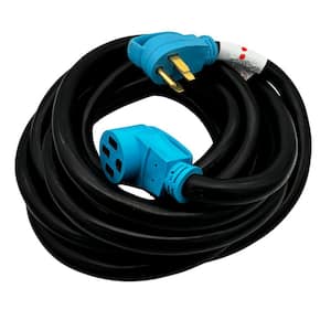 30 ft. 6/3+8/1 STW 50 Amp 14-50P/14-50R RV Power Extension Cord with Push Grip Handles