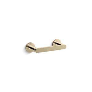 Composed Wall Mounted Pivoting Toilet Paper Holder in Vibrant French Gold