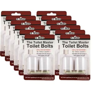 Tool-free Toilet Bolt and Cap System (12-Pack)