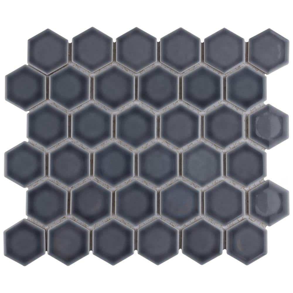 "Hudson Due 2"" Hex Storm Grey 6 in. x 6 in. Porcelain Mosaic Take Home Tile Sample" price history on PriceWatchPro