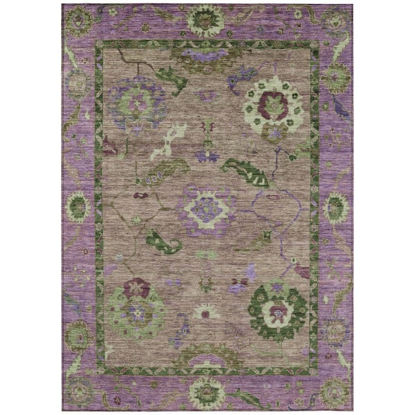 Chantille Machine Washable Indoor/Outdoor Abstract ACN2230 Brown 5 ft. x 7 ft. 6 in. Area Rug