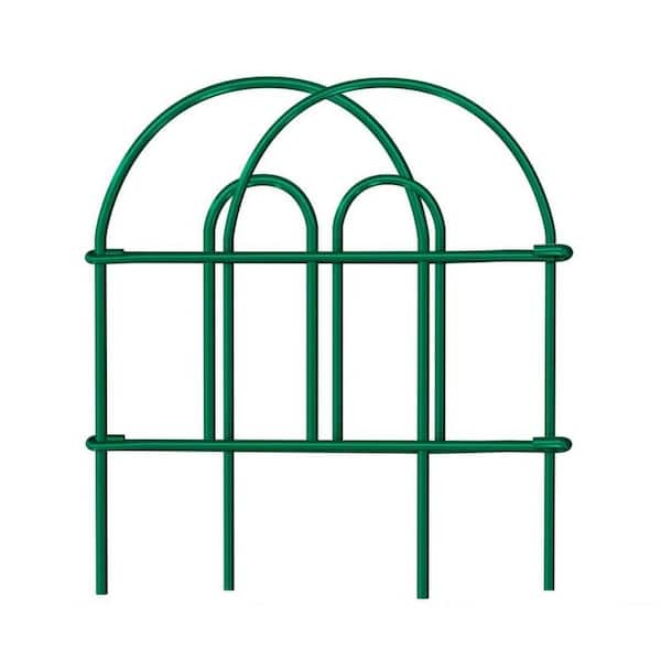 18 in. x 50 ft. No Dig Metal Framed Privacy Garden Fences and Borders for Dogs Animal Barrier, Green (35-Pack)
