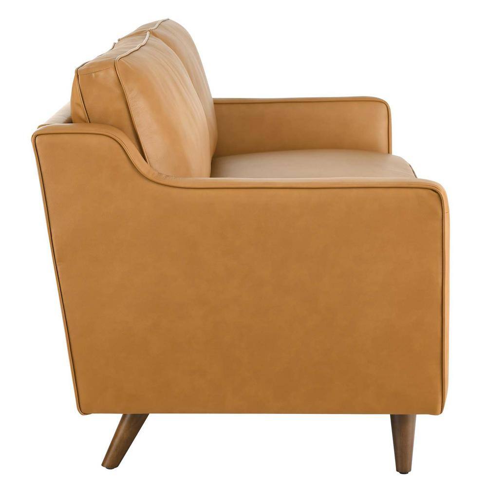 Impart 71'' Tan Genuine Leather Track Arm Sofa