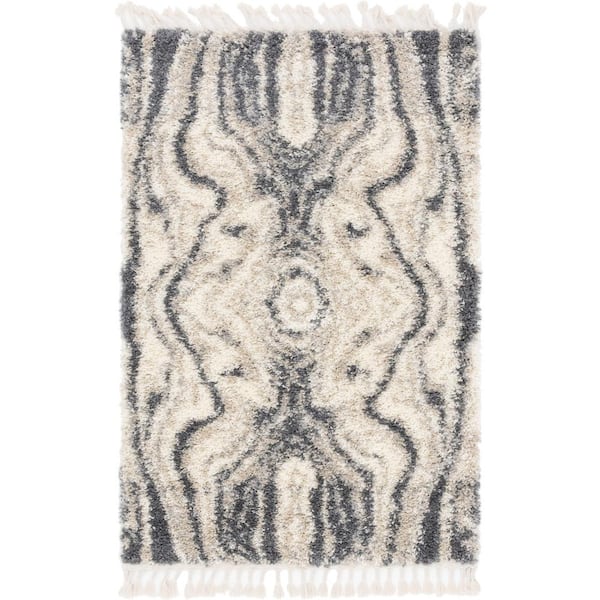 Hygge Shag Valley Gray 4 ft. x 6 ft. Area Rug