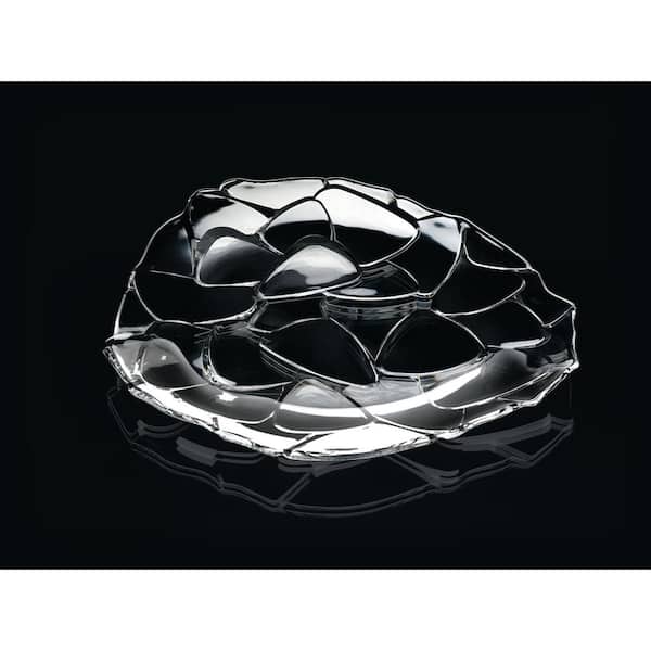Nachtmann Petals 12.6 in. Crystal Decorative Charger Plate Clear