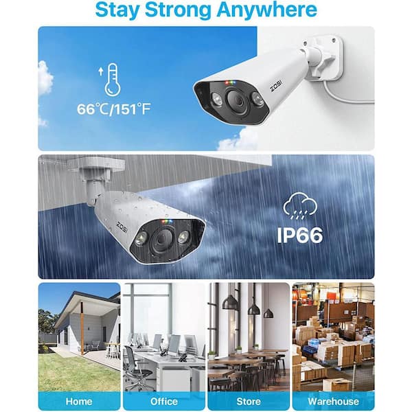 ZOSI ZG1825E ZG1825A 5MP PoE Wired IP Outdoor Home Security Camera