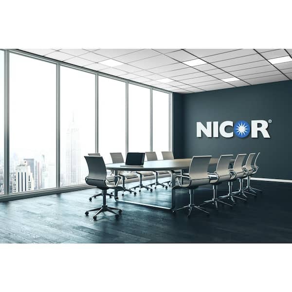 NICOR TGL1 2 ft. x 4 ft. 300-Watt Equivalent Integrated LED White Troffer, 4000K, 2-Pack