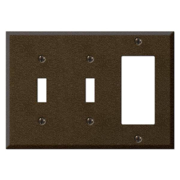 Creative Accents Bronze 3-Gang 2-Toggle/1-Decorator/Rocker Wall Plate