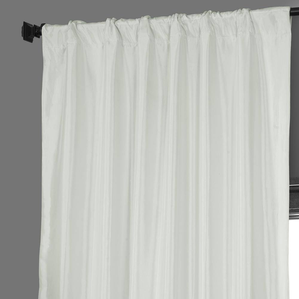 Eggshell Faux Silk Blackout Curtain Panel - 50 x 84 Inch