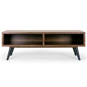 Akamu 47 in. Walnut Composite TV Stand Fits TVs Up to 67 in. with Open Storage