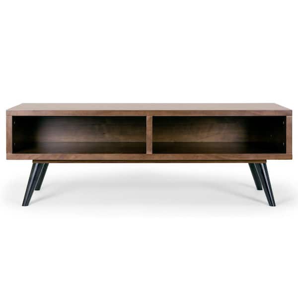 Glamour Home Akamu 47 in. Walnut Composite TV Stand Fits TVs Up to 67 in. with Open Storage