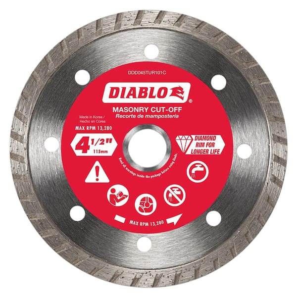 DIABLO 4-1/2 in. Diamond Blade Turbo Rim Masonry Cut Off