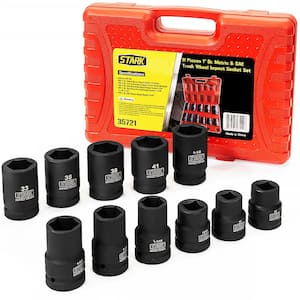 1 in. Drive Duo Combination SAE and Metric Deep Impact Socket Set with Carrying Case (11-Piece)