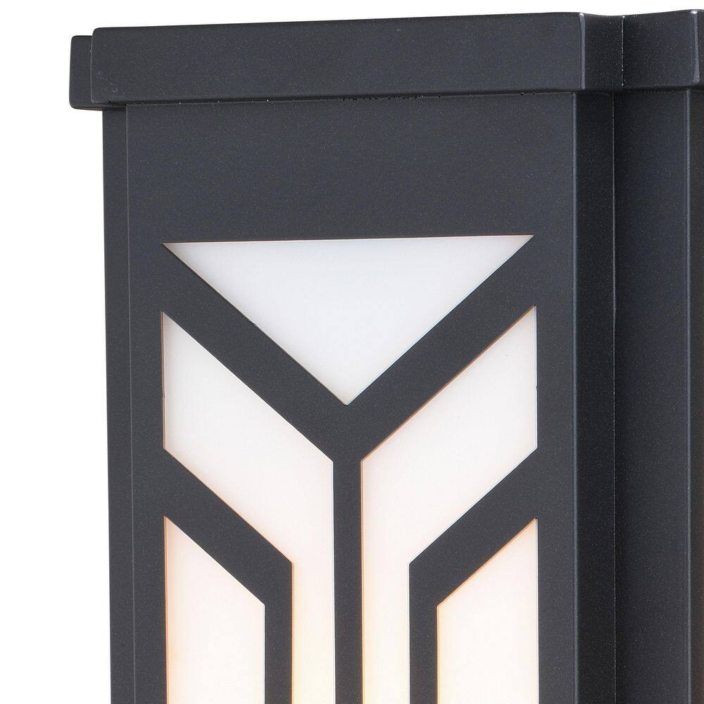 Evry Art Deco 13.5" Bronze Outdoor Wall Light with Soft White Panels