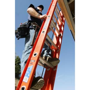 36 ft. Fiberglass Extension Ladder (34 ft. Reach Height) with 300 lb. Load Capacity Type IA Duty Rating