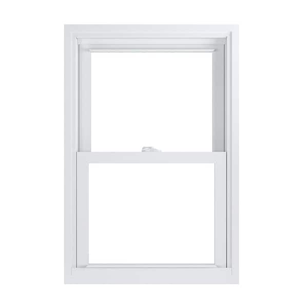 American Craftsman 23.75 in. x 35.25 in. 70 Pro Series Low-E Argon Glass Double Hung White Vinyl Replacement Window, Screen Incl