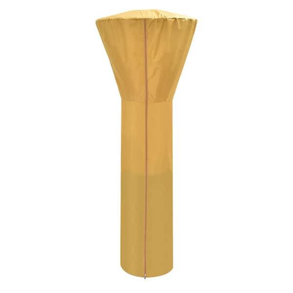 HONEY JOY 89 in. x 35 in. x 19 in. Yellow Patio Heater Cover Waterproof w/Zipper and Storage Bag Outdoor Propane Heater Cover