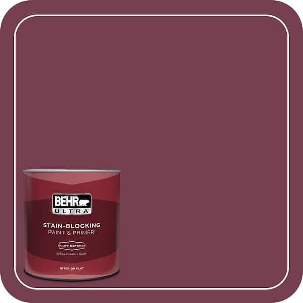 BEHR ULTRA 1 qt. #T11-4 Blood Rose Extra Durable Flat Interior Paint & Primer
