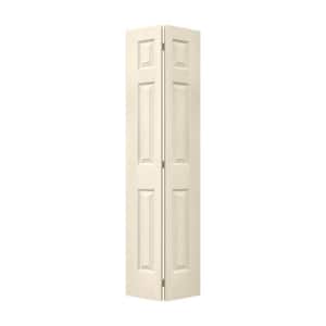 24 in. x 78 in. 6 Panel Woodgrain 3-Panel Hollow Core Molded Interior Closet Composite Bi-fold Door