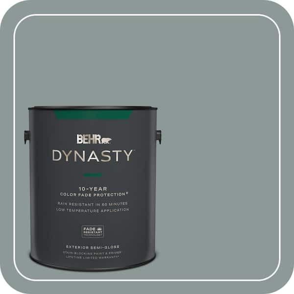 BEHR DYNASTY 1 gal. #ECC-61-3 Evening Fog Semi-Gloss Enamel Exterior Stain-Blocking Paint & Primer