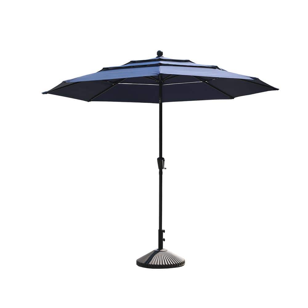 10 ft. Aluminum Patio Market Umbrella Features UV Resistant with Double Air