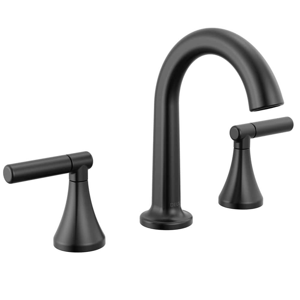 Foundations Design Series Modern 8 in. Widespread 2 Handle Bathroom Sink Faucet in Matte Black price history on PriceWatchPro