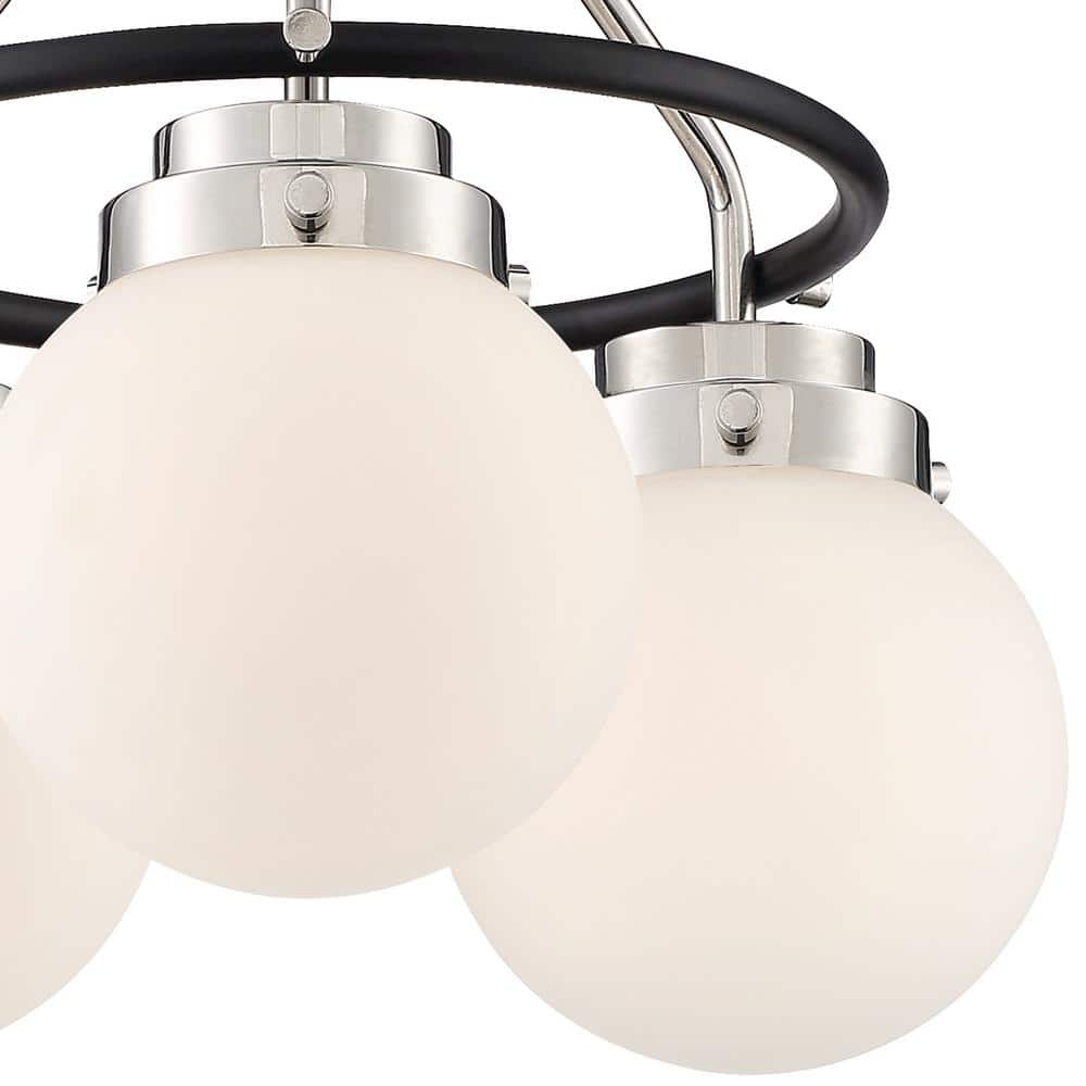 Elle Polished Nickel 3-Light Semi Flush Mount Ceiling Light