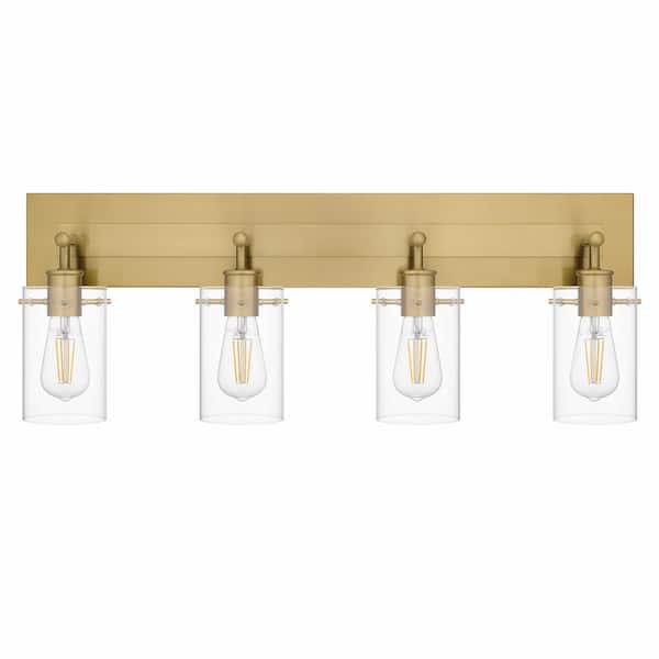 Brushed gold vanity deals lights