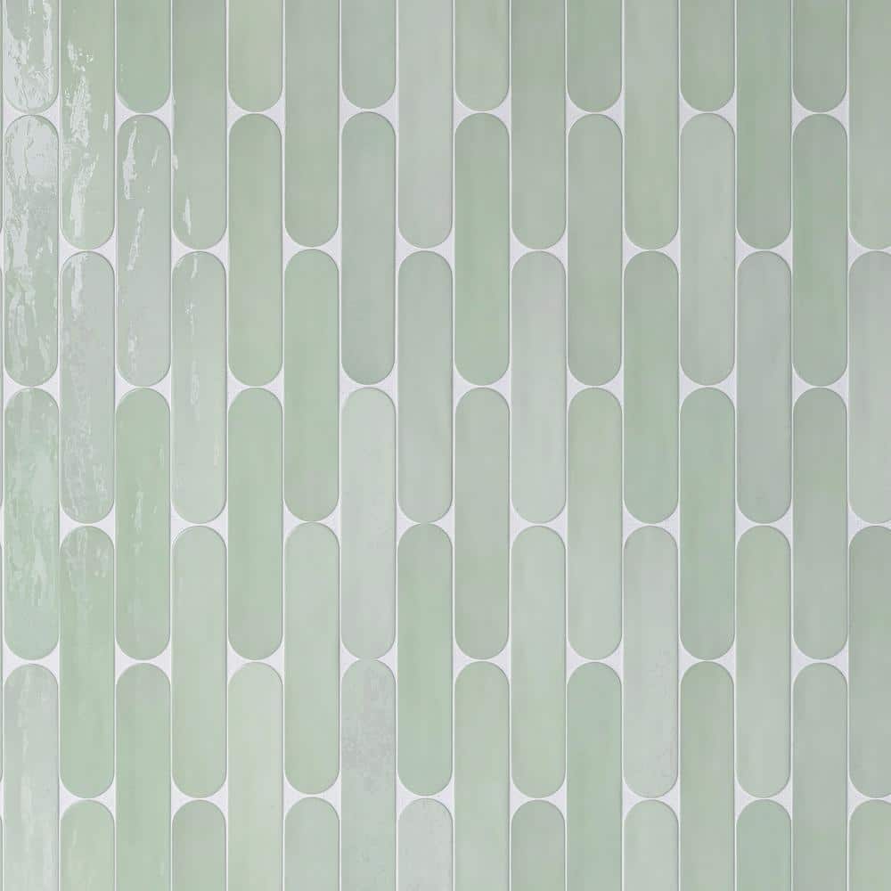 Verde Green Polished Ceramic Subway Wall Tile 2x10