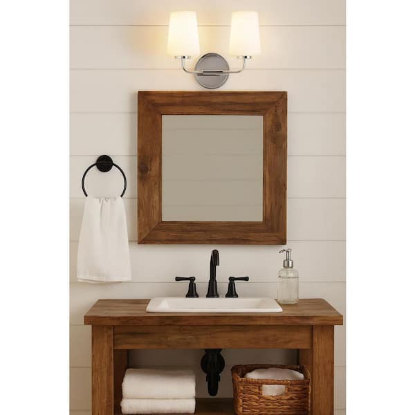 LARK Kline 14.25 in. 2 Light Chrome Vanity Light