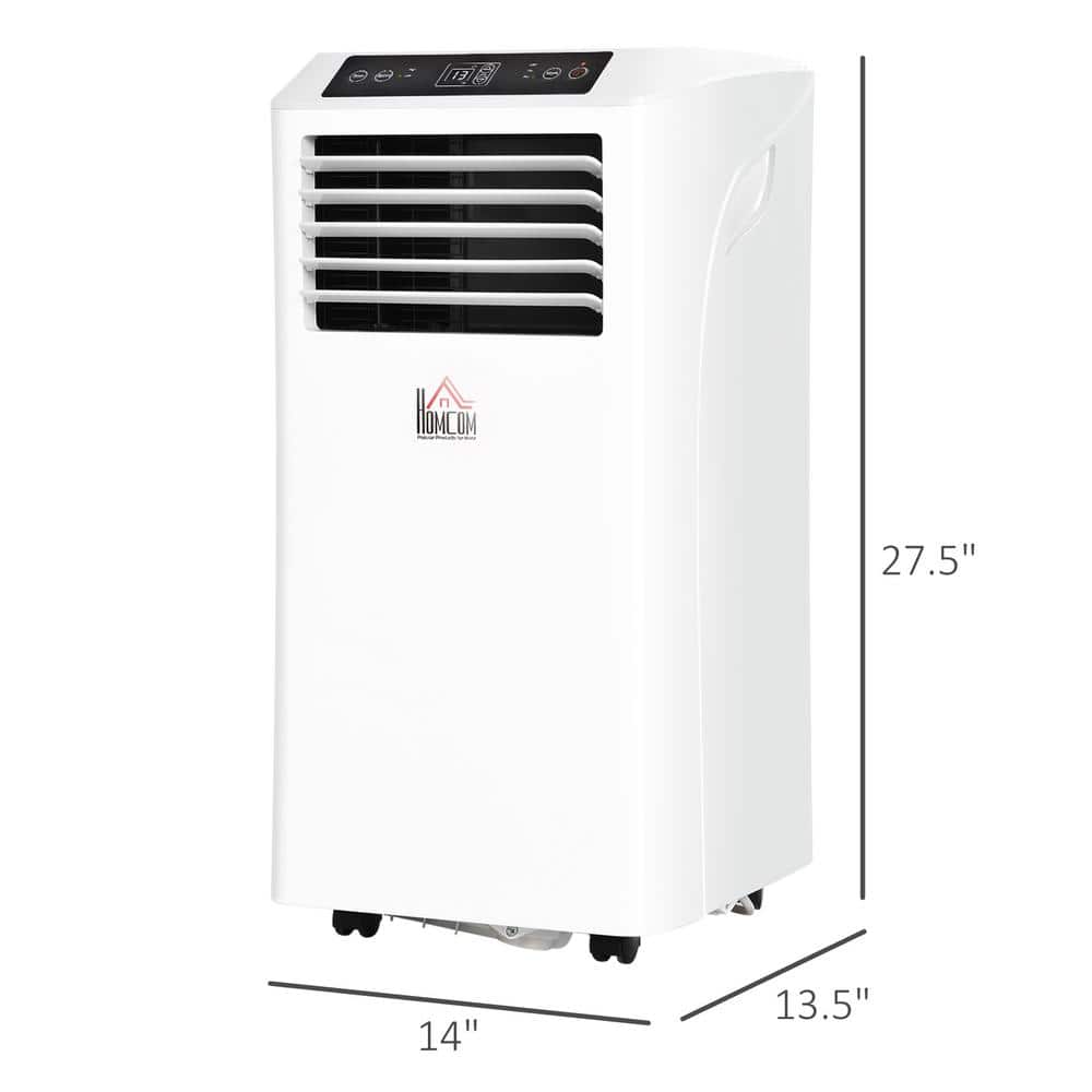 HOMCOM 8000 BTU White Portable Air Conditioner with Remote