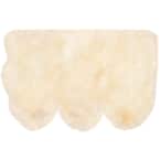 Sheep Skin White 2 ft. x 4 ft. Solid Area Rug