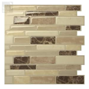 Polito Bella 10 in. W x 10 in. H Peel and Stick Self-Adhesive Decorative Mosaic Wall Tile Backsplash (10-Tiles)